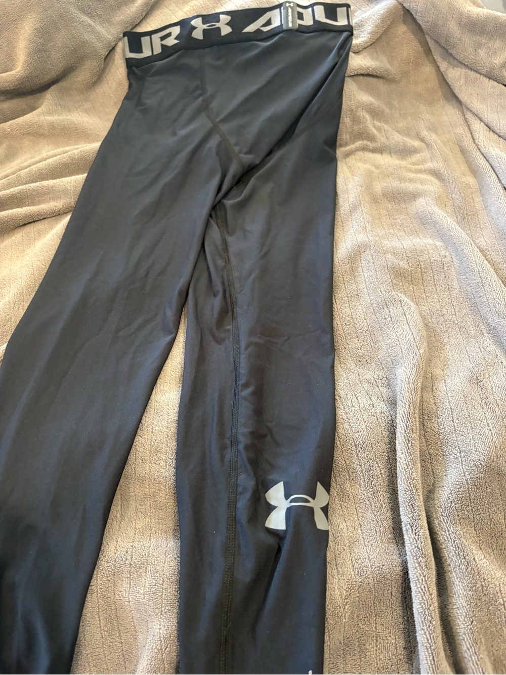 Under Armour Black/Gray Men's Performance Compression Leggings